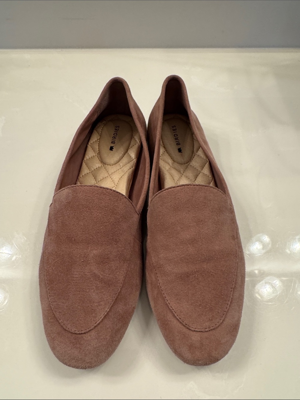 Birdies Vesper Suede Loafers in Rosewood 8